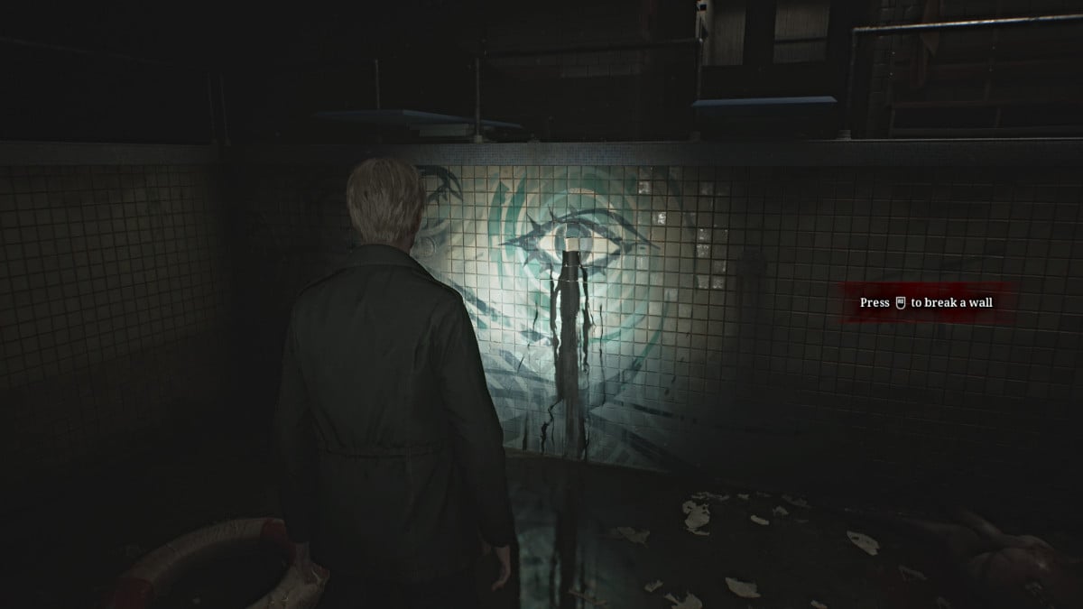 Eye in the pool in Silent Hill 2 Remake