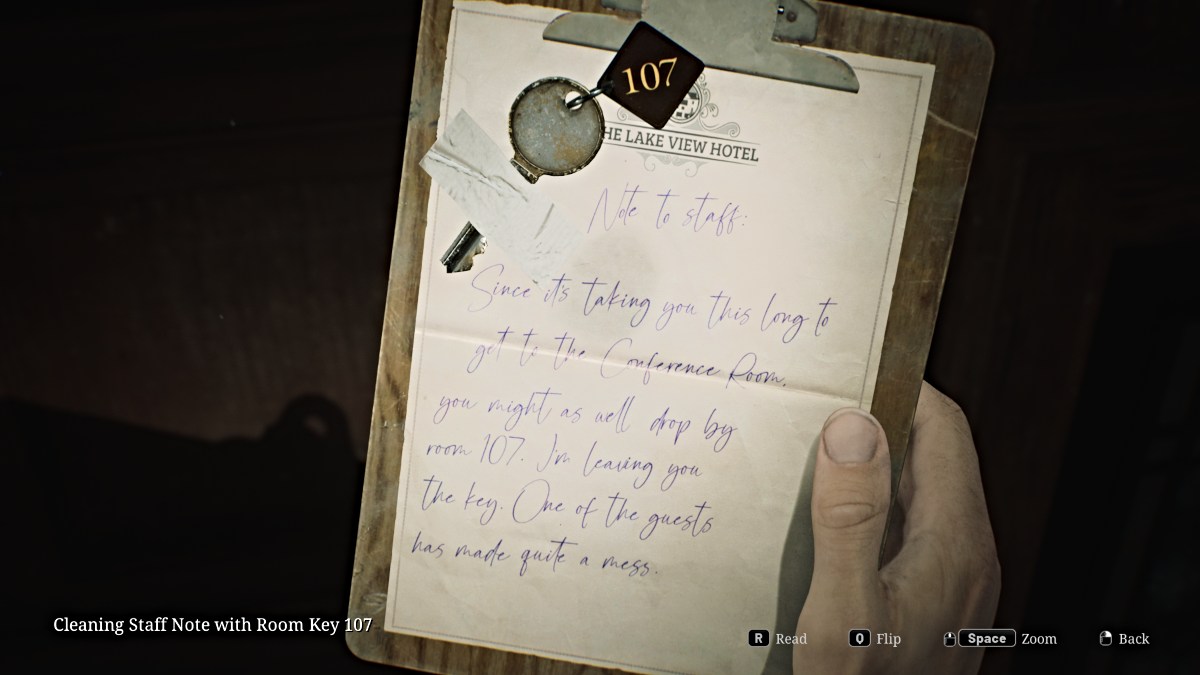 Room 107 Key in Silent Hill 2 Remake