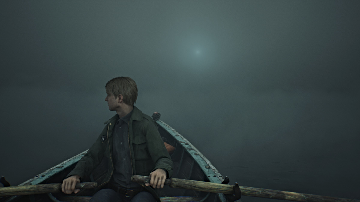 James in a boat in Silent Hill 2 Remake