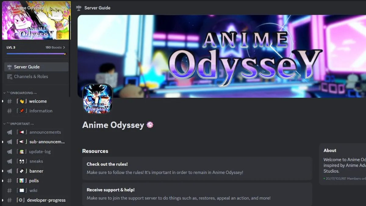 Official Anime Odyssey Trello Link & Discord