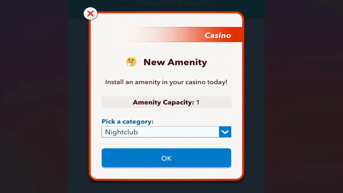 A BitLife Casino Amenity