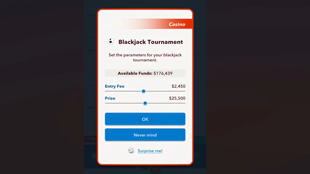 The Casino Tournament in BitLife