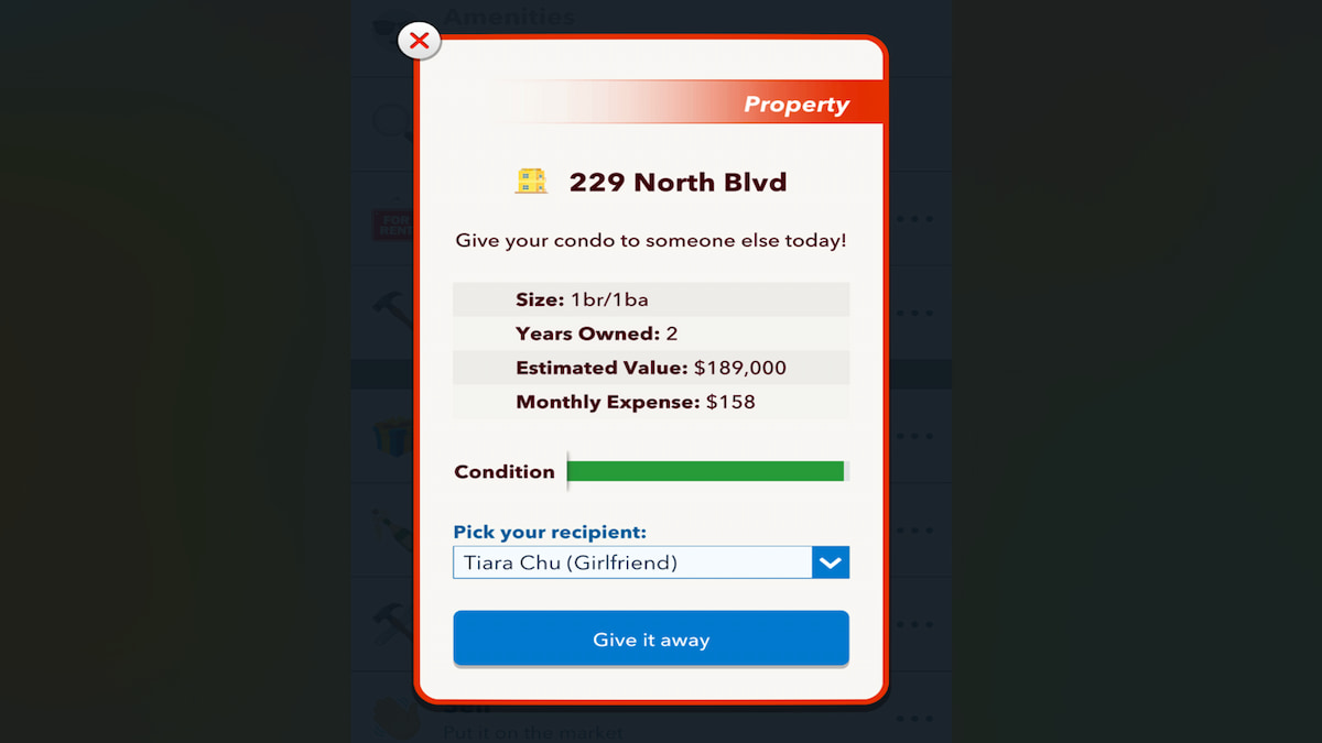 Donating a Condo in BitLife