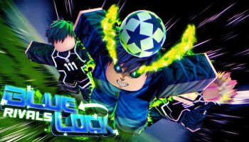 A player heading a ball in Blue Lock Rivals