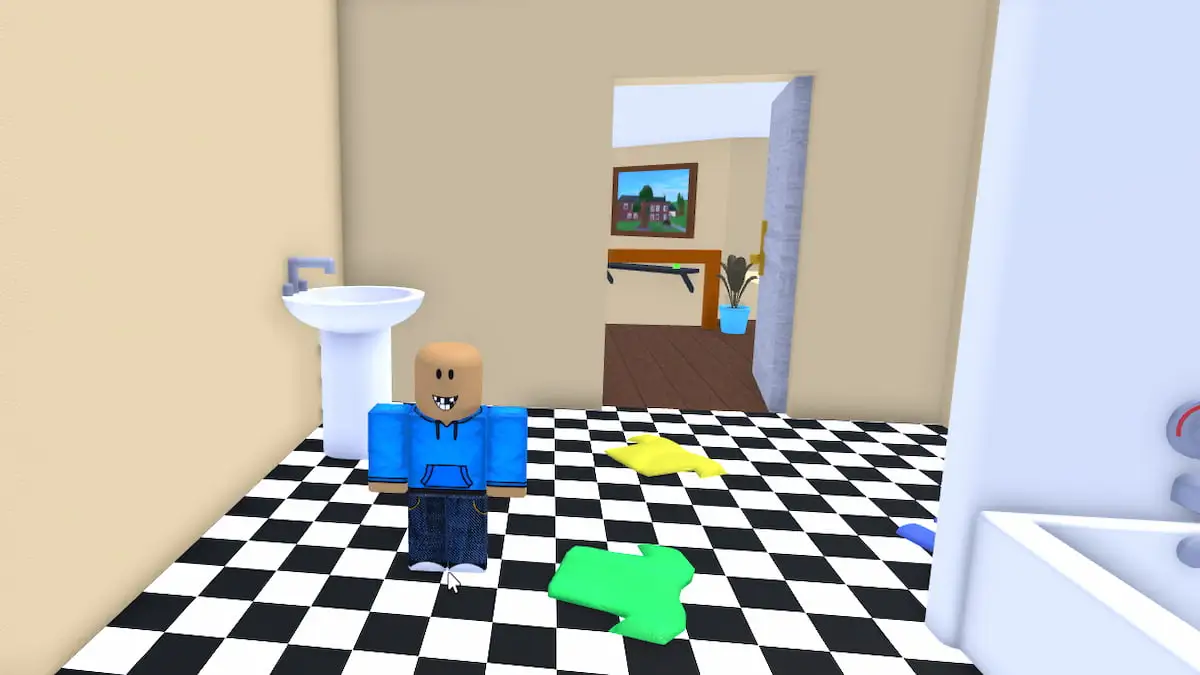 A player standing in Destroy Granny