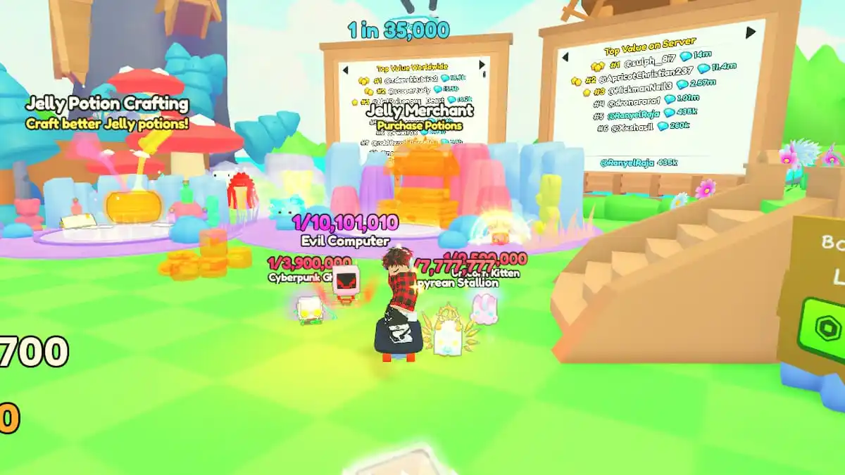 A player standing before the Jelly Event section