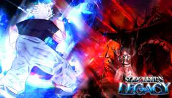 Two players fighting in Roblox Sorcery