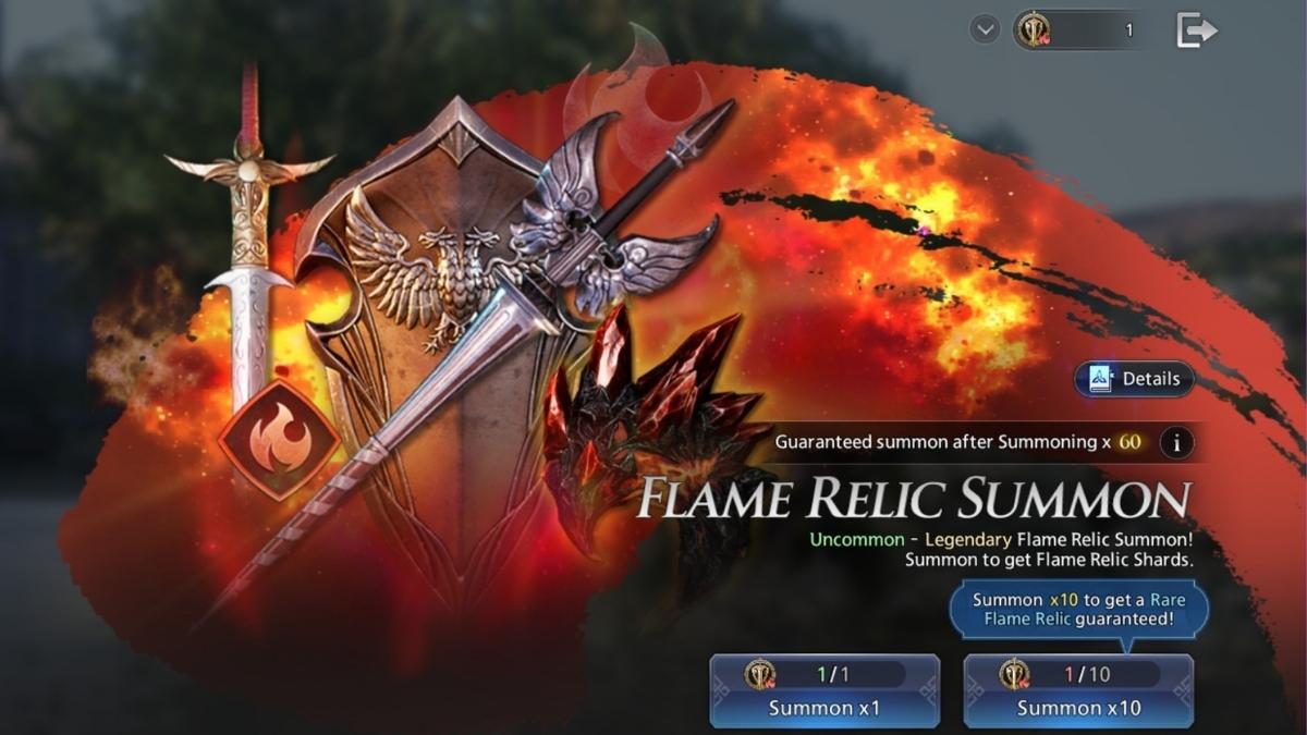 Relic summon in King Arthur Legends Rise.