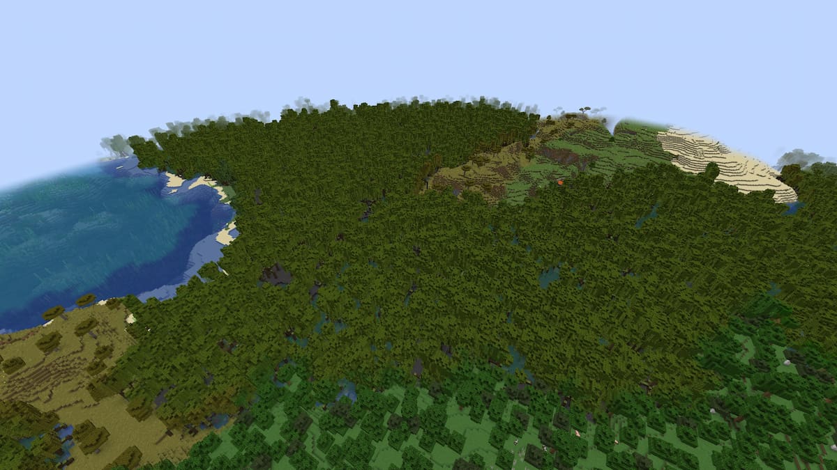 A giant Mangrove Swamp in Minecraft