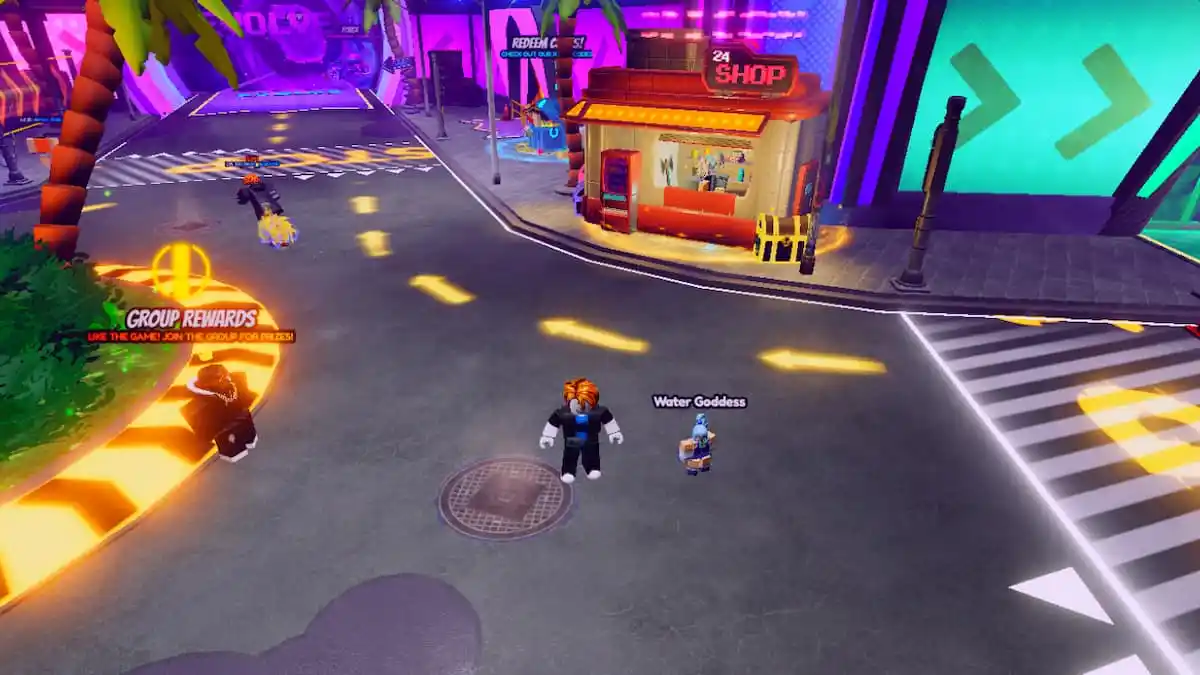 Anime Reborn character standing in front of the Jay’s Shop