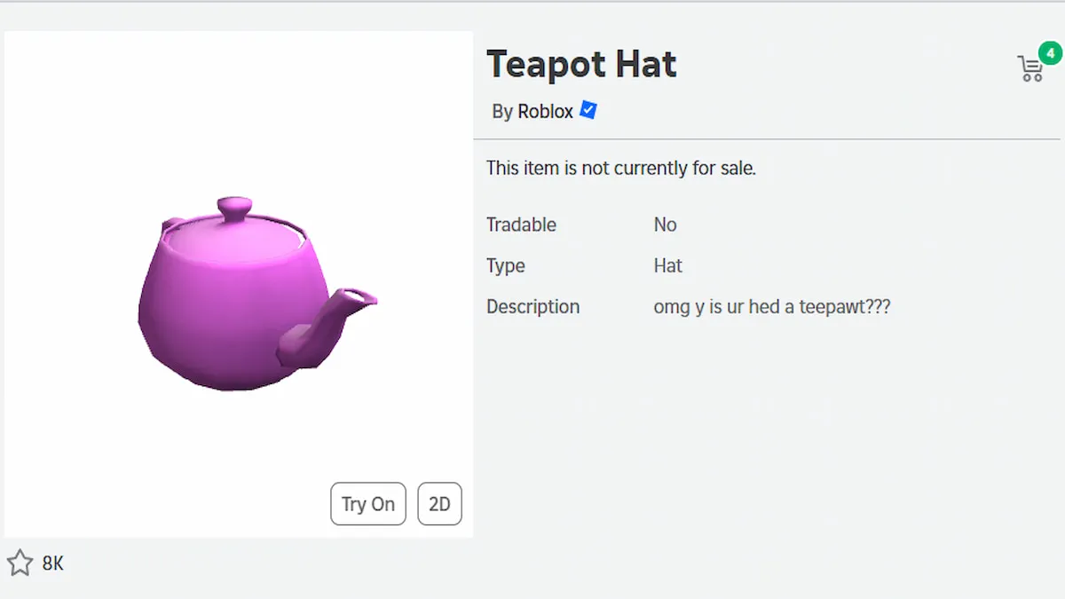 A Purplehat UGC in Roblox