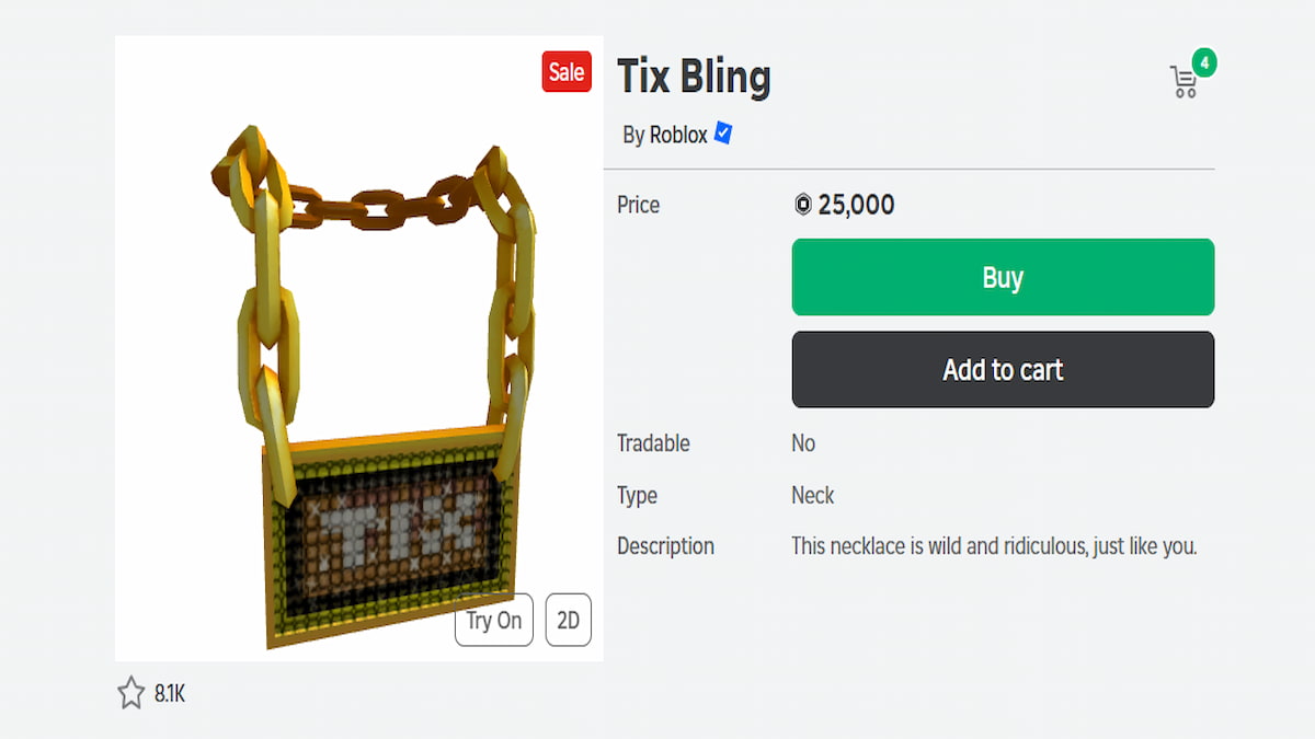 A Bling UGC in Roblox