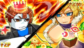 Collage of two Anime Realms characters in a versus battle.