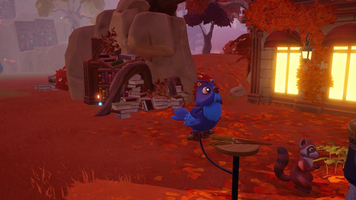 The Purple Owl in The Storybook Vale in Disney Dreamlight Valley.