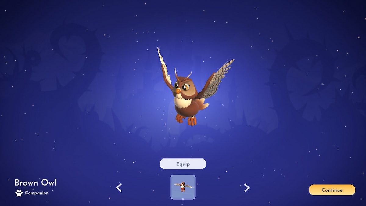 Unlocking the brown owl in Disney Dreamlight Valley: The Storybook Vale.