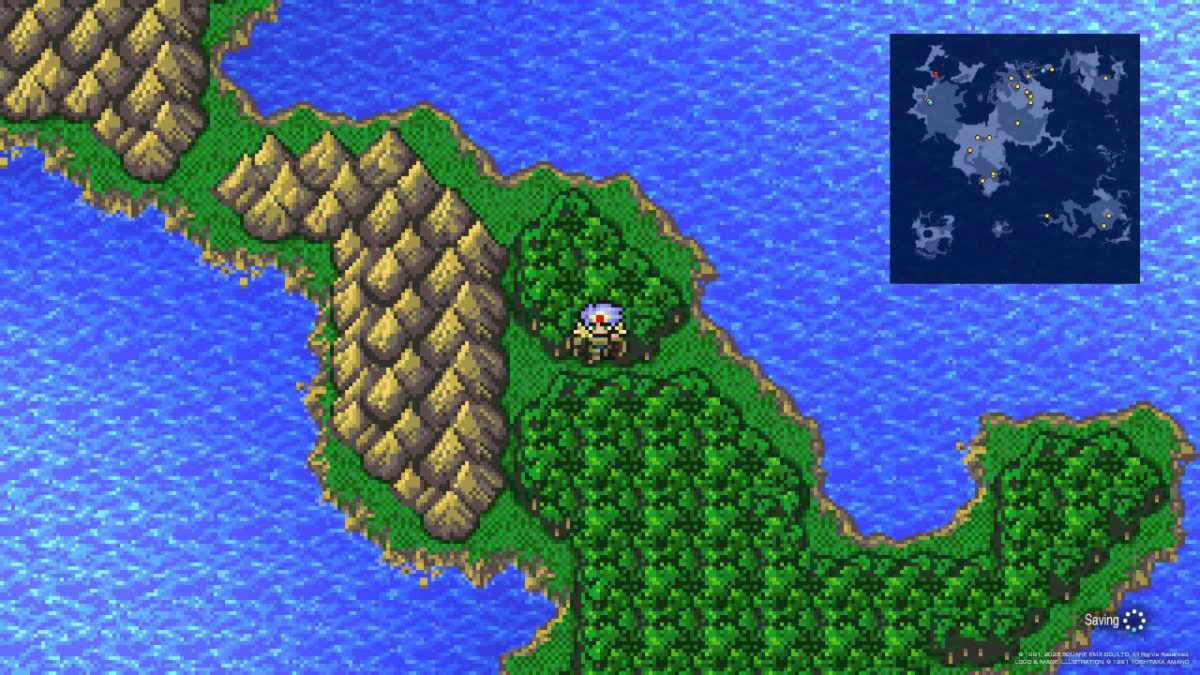 Cecil Harvey stands outside the Trioa area's Chocobo Forest in Final Fantasy IV.