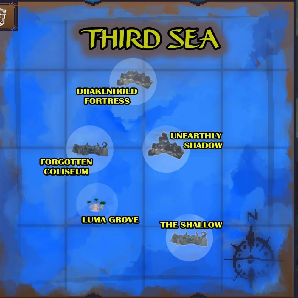 King Legacy map with islands roblox