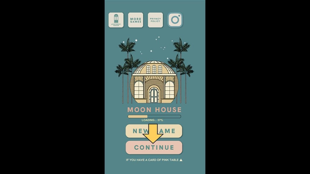 Moon House main menu