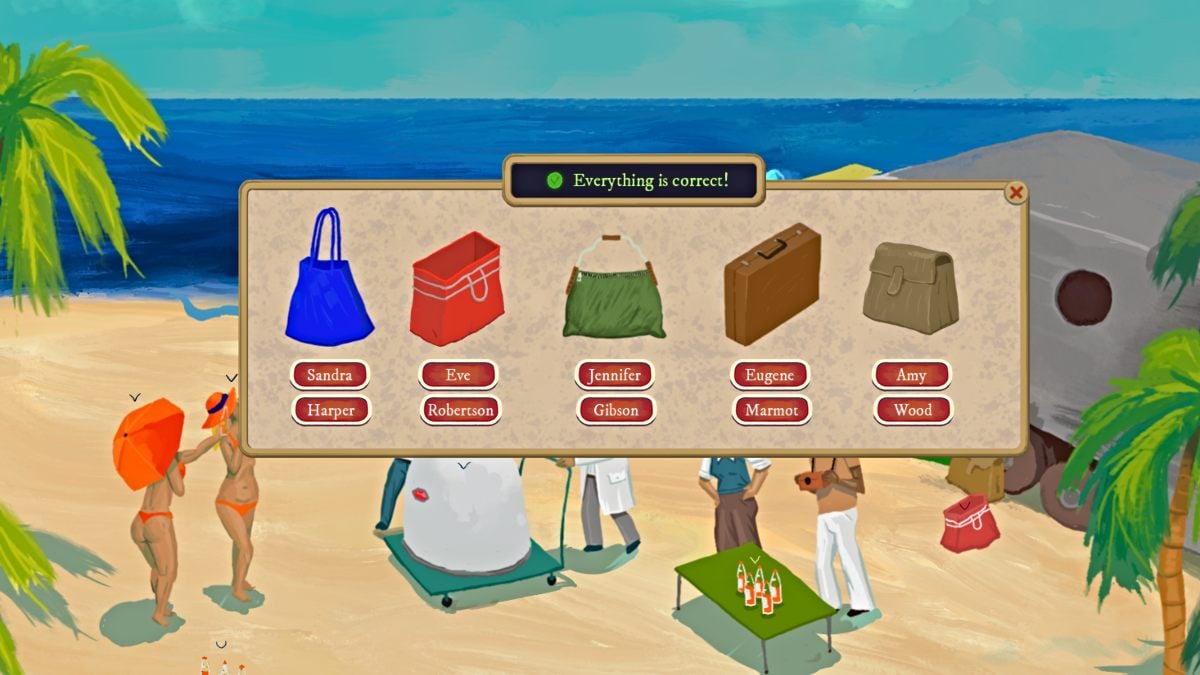 Beach trip bags complete in Rise of the Golden Idol