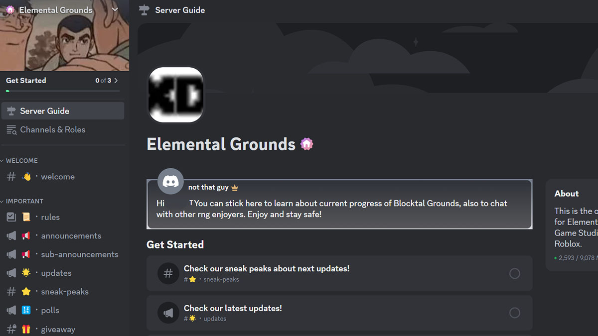 Elemental Grounds Discord Server.