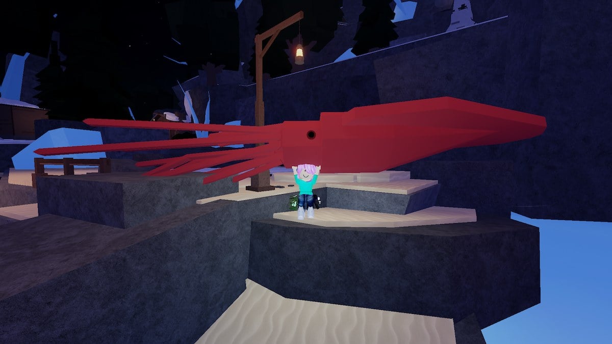 A Colossal Squid in Roblox Fisch.