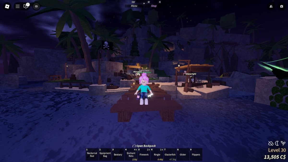 The Forsaken Shores in Fisch on Roblox.