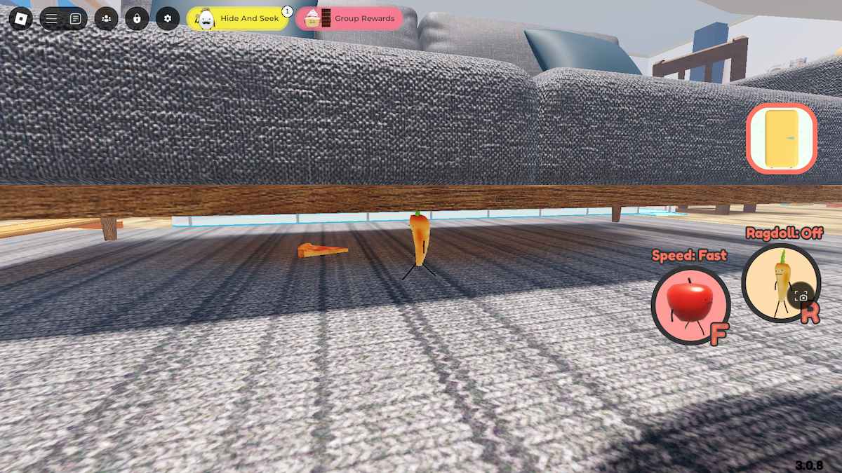 The pizza slice under the couch in Secret Staycation on Roblox.