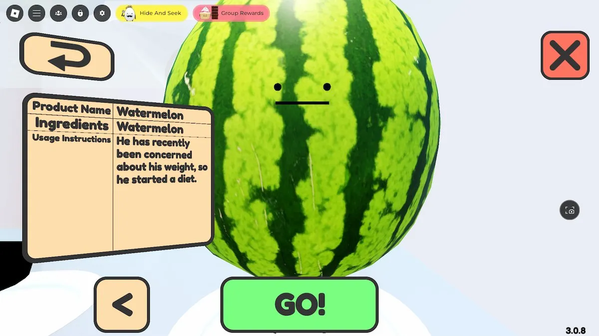 The Watermelon in Secret Staycation on Roblox.