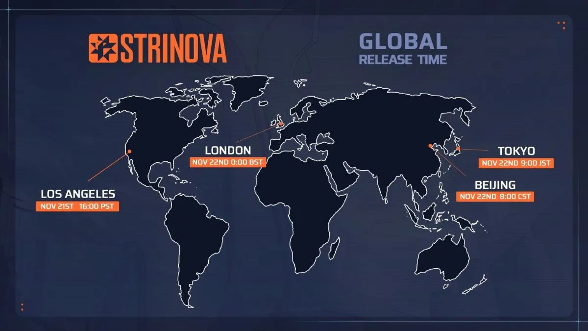 Strinova release date for each time zone