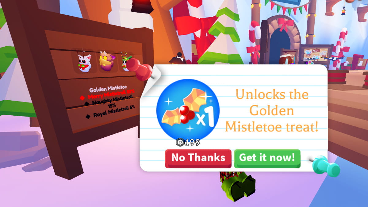 Unlocking the rare Mistletrolls in Adopt Me! in Roblox.