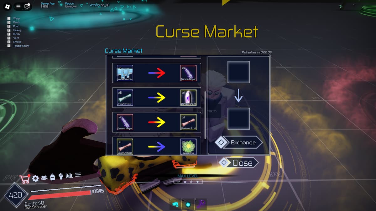 The Curse Market and Domain Shards