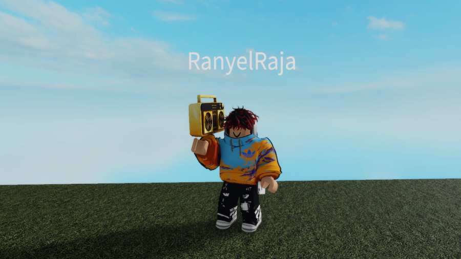 A player listening to Boombox in Roblox