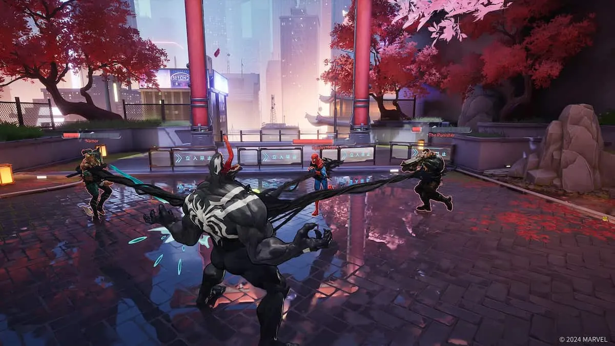 The Venom Hero attacking in Marvel Rivals