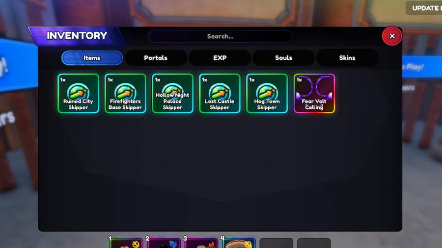 The World Skip Item in Anime Last Stand