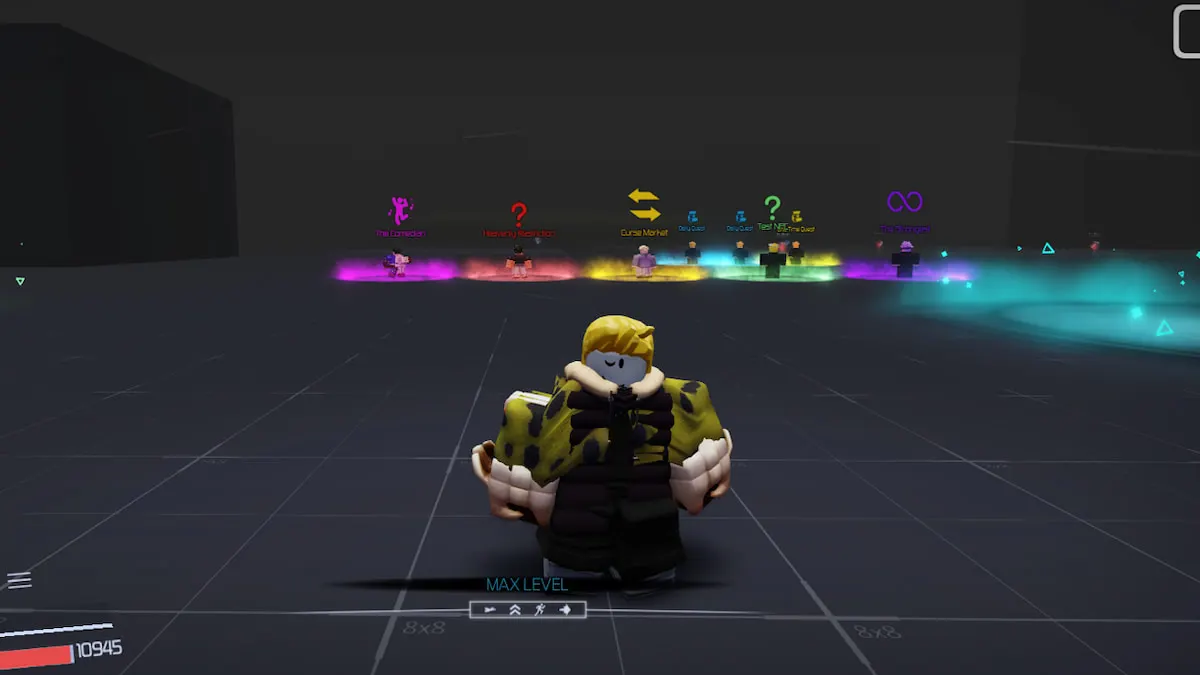 A player standing in Sandbox Mode