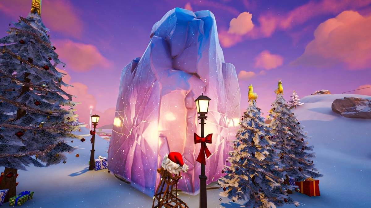 Ice cube melting, Winterfest Live event in Fortnite.