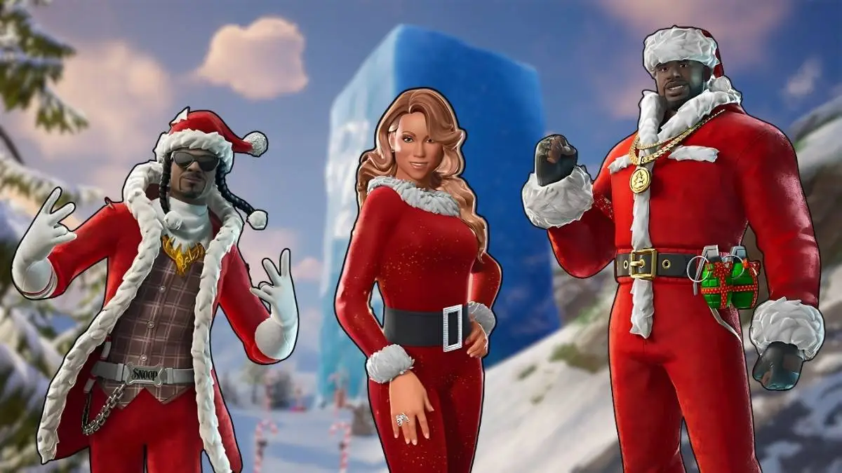 Fortnite Winterfest Event Skins including Mariah Carey, Snoop Dog and Shaq