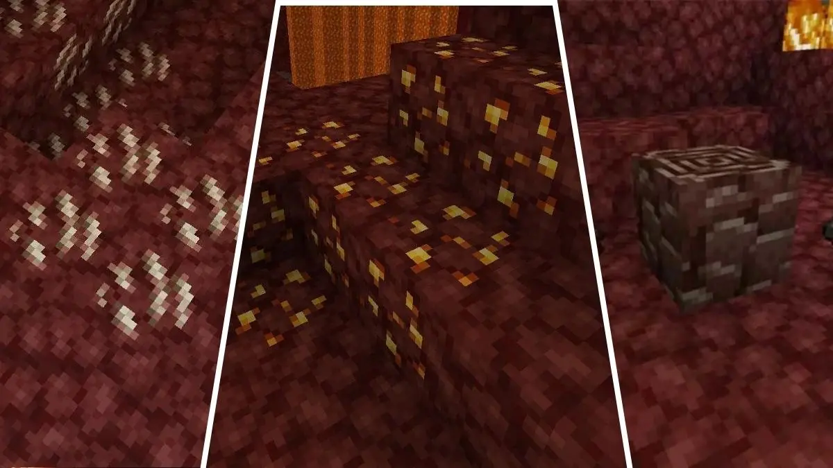 Nether Ore locations in Minecraft like Nether Quartz, Gold and more.