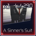 a sinners suit item in jujutsu infinite