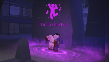 Comedian NPC selling emotes in Jujutsu Infinite