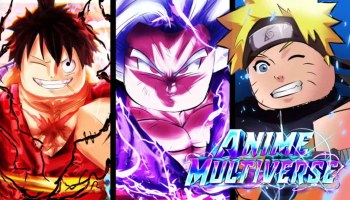 Collage of three characters in Anime Multiverse.