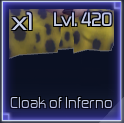 cloak of inferno item in jujutsu infinite