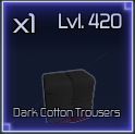 dark cotton trousers item in jujutsu infinite