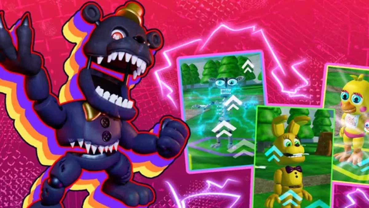 Various animatronics in Fazbear World Tower Defense.