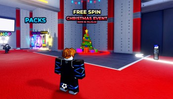 Blue Lock Rivals player looking at Christmas Event spin