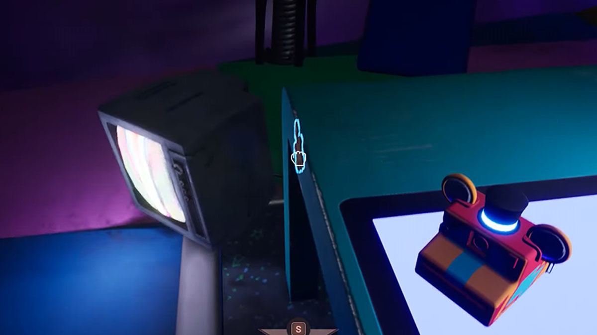 A puzzle piece stuck to the side of a desk in FNAF Help Wanted 2.