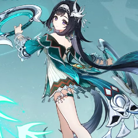 Lan Yan's official splash art in Genshin Impact.