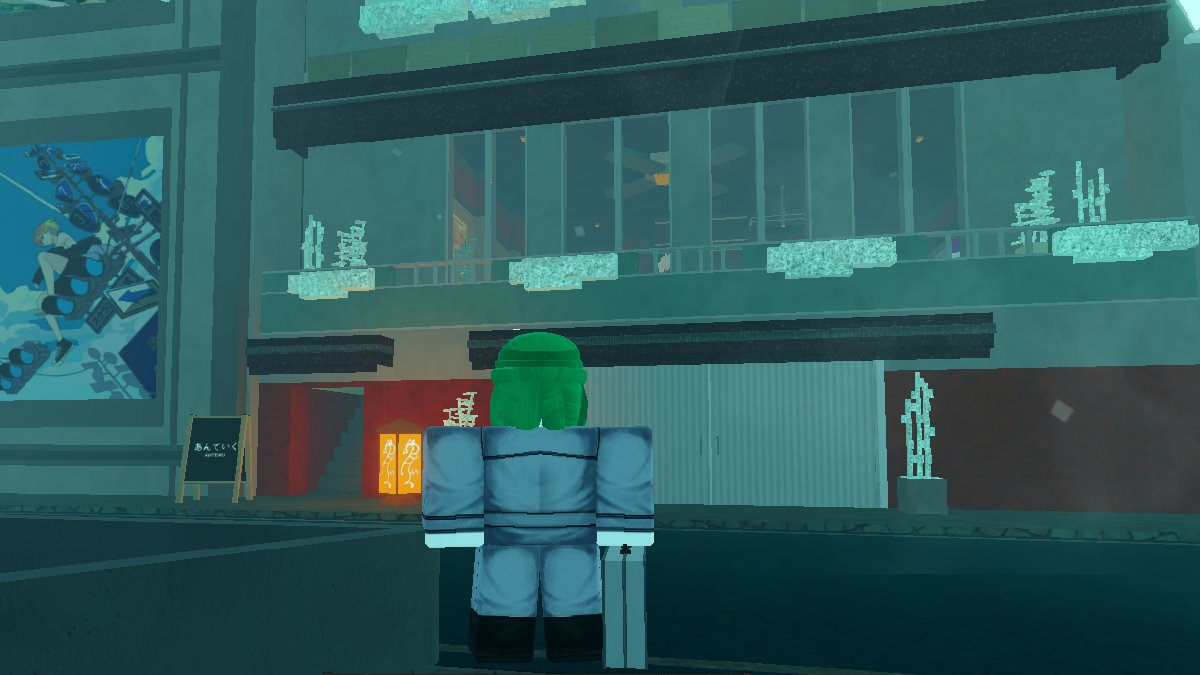El humano se para frente a Anteiku en GHOUL://RE en Roblox.