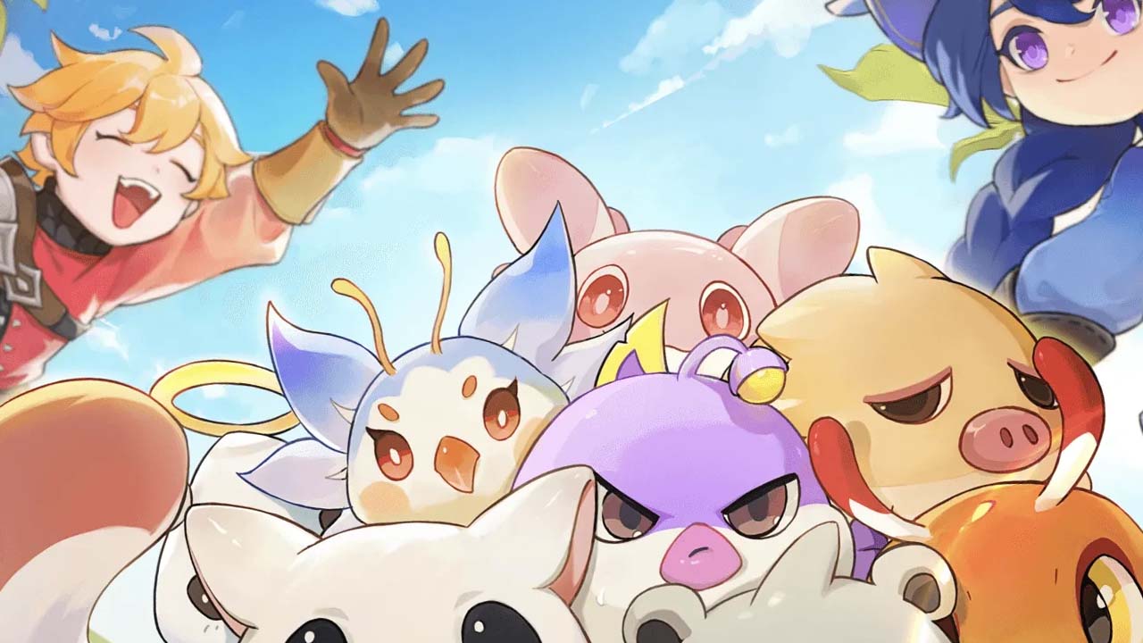 Key art featuring various characters and creatures in Go Go Muffin.