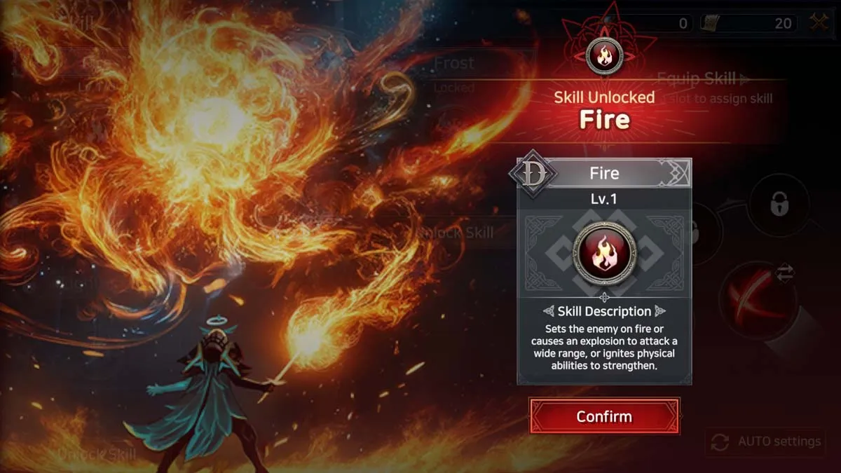 Fire skill unlocked in Immortal Rising 2